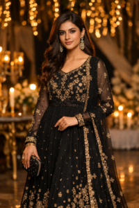 Home 89 Black Party Wear Dress for Women