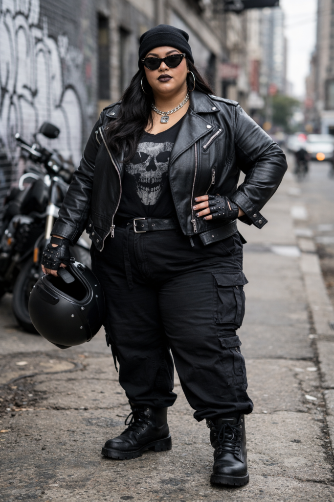 plus size moto street fashion Reddit
